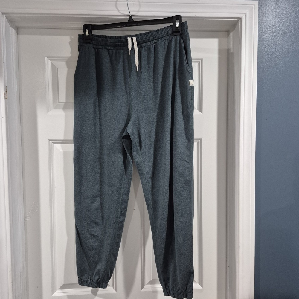 Vuori Joggers Sweatpants Womens Large Teal Blue Green Boyfriend Baggy Lounge
